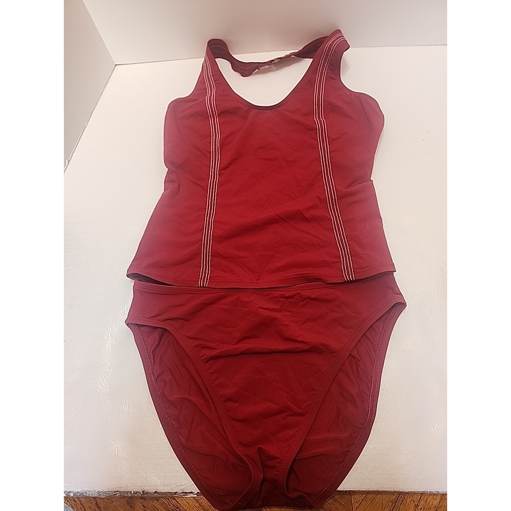 Vintage Anne Cole Swimsuit Size 10 Burgundy